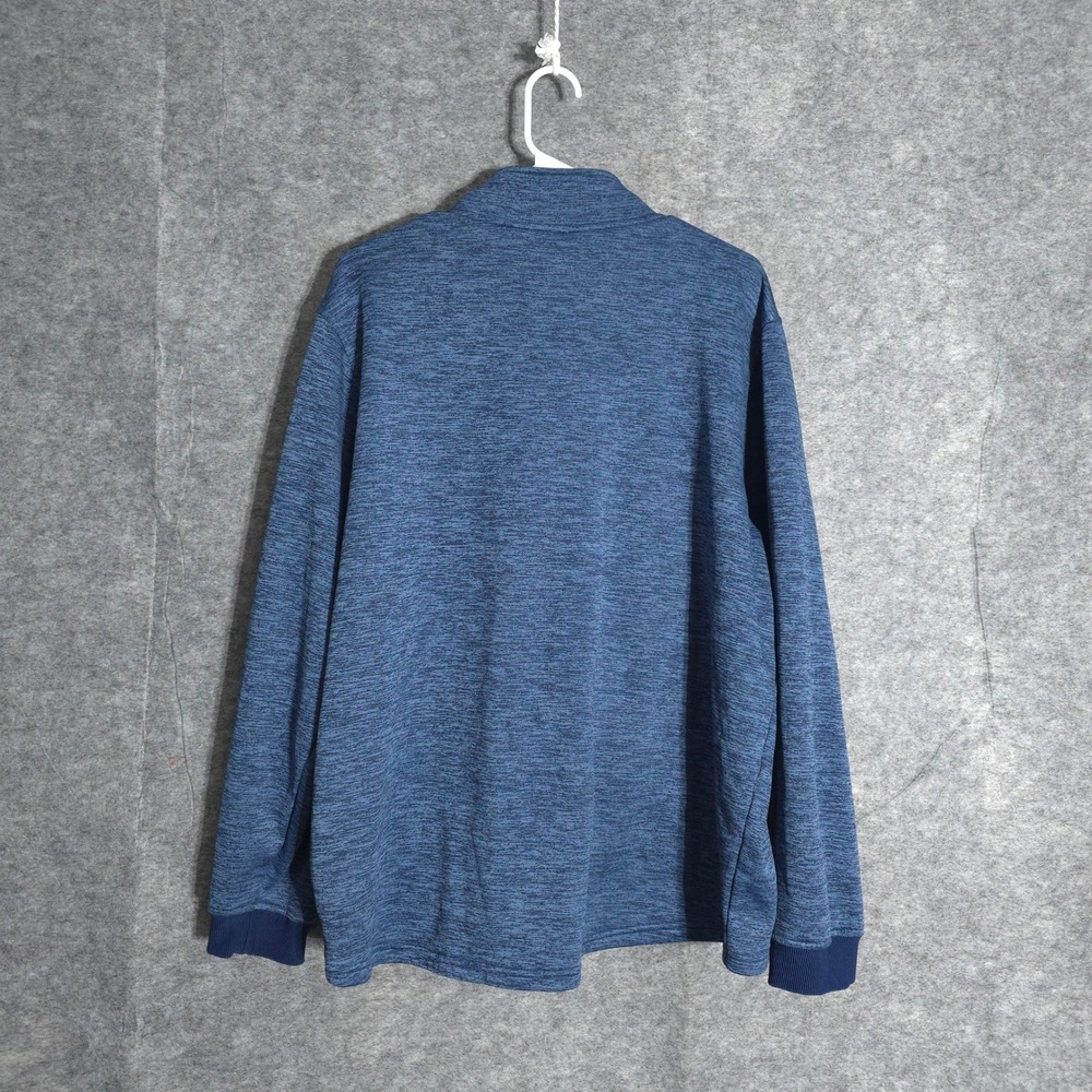 Under Armour ColdGear Quarter Zip Pullover Mens XXL Blue Heathered Training Top - Picture 2 of 9